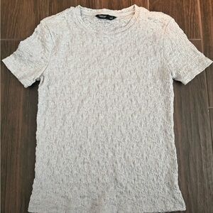 🦄Simply Vera Vera Wang Textured Grey Short Sleeve Tee